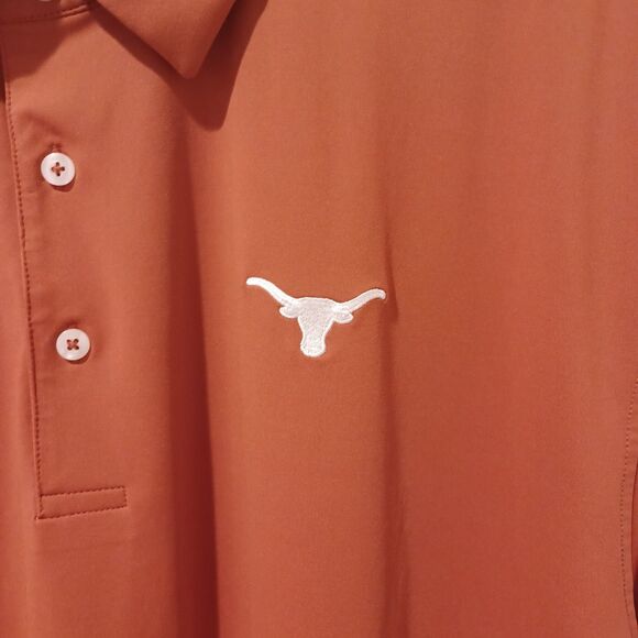 Forty Acres University of Texas Longhorns Golf Polo Shirt 2XL Orange Western UT - Picture 3 of 7